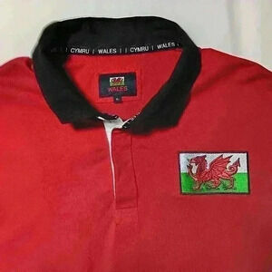 Wales Cymru Rugby long sleeve polo. Men's size Xl